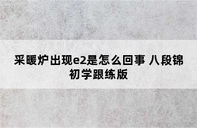 采暖炉出现e2是怎么回事 八段锦初学跟练版